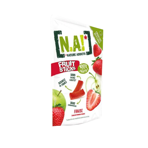 GOMMES FRUIT STICKS FRAISE NA! 35G