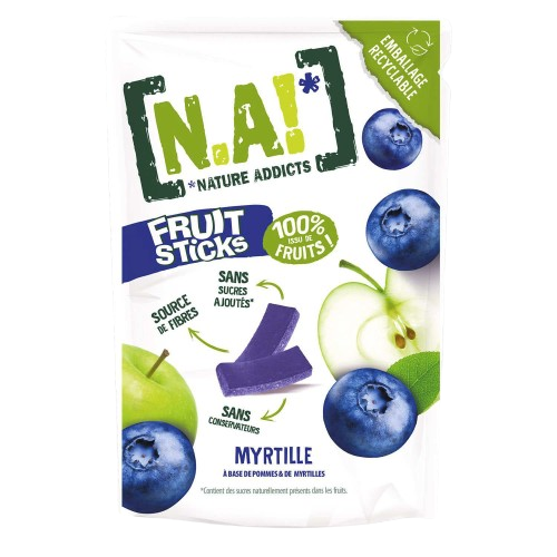 GOMMES FRUIT STICKS MYRTILLE NA! 35G