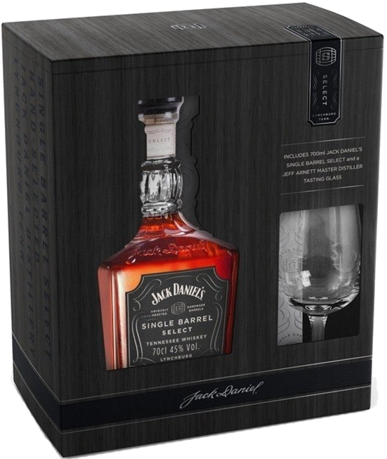 JACK DANIELS SINGLE BARREL + 1 VERRE 70 CL